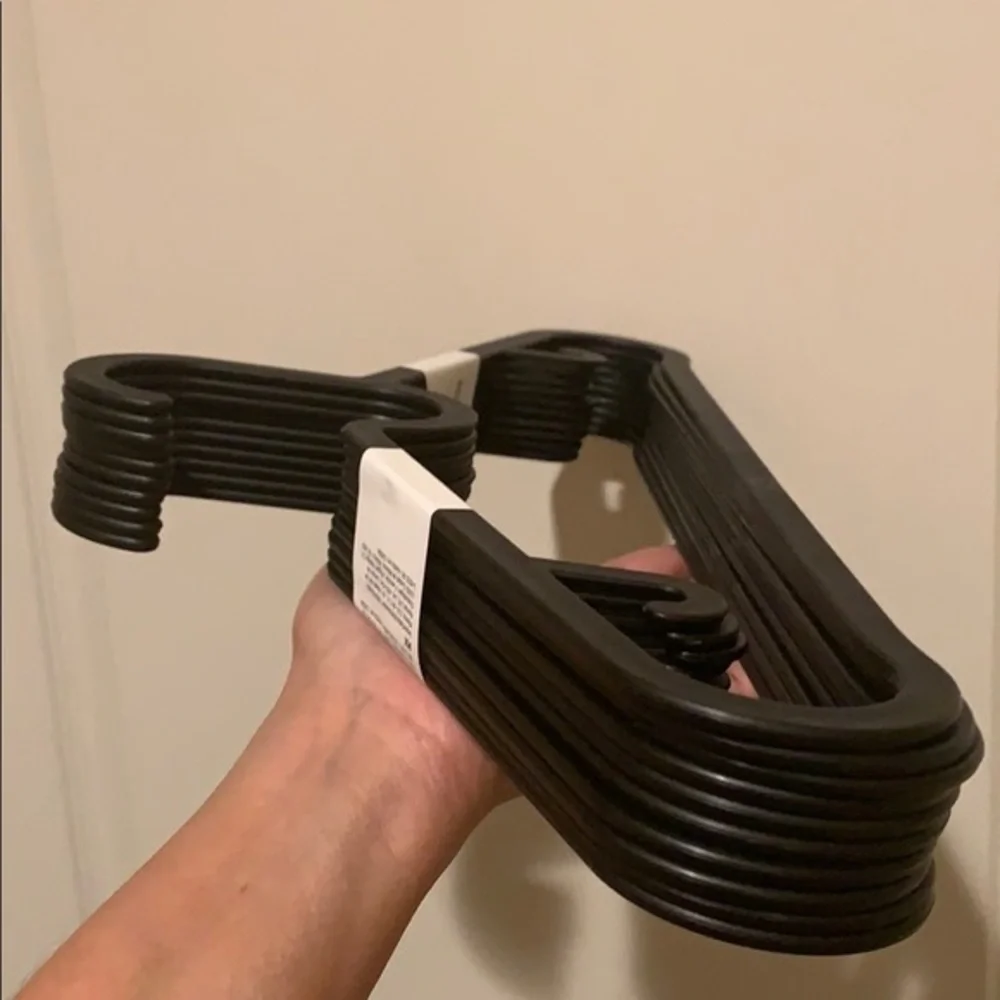 Set of 10 IKEA hangers plastic Closet organizing